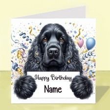 Personalised Black Cocker