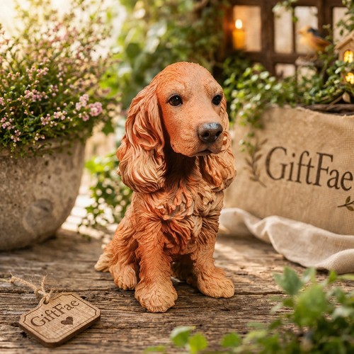Golden red cocker spaniel - golden, dog