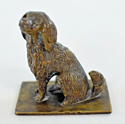 Antique bronze cocker spaniel - cocker,
