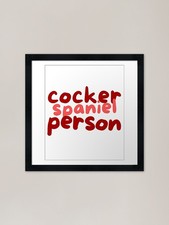 Cocker Spaniel Person Framed