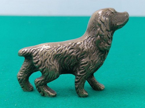 Small brass cocker spaniel dog - brass,