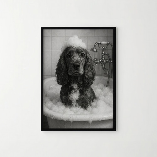 Cocker spaniel the bath - spaniel, in